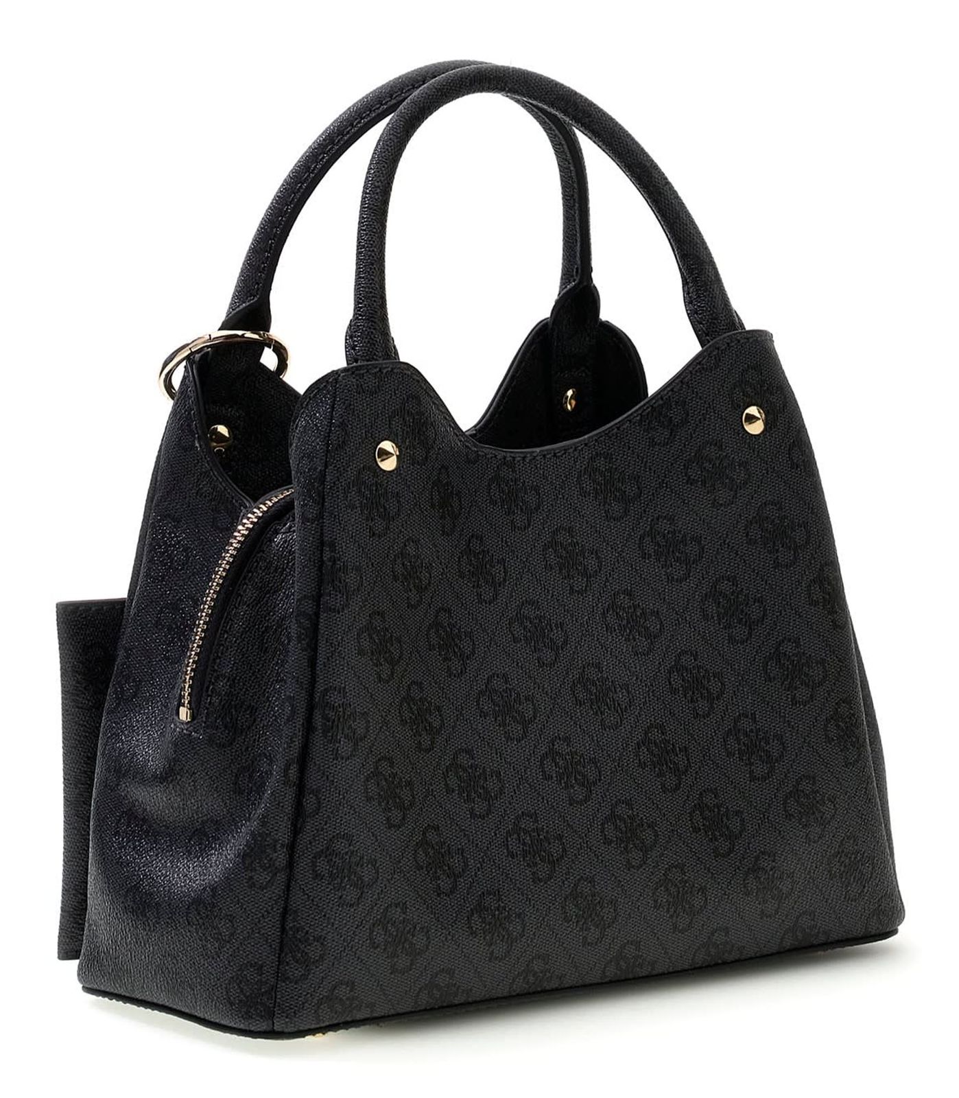 GUESS Lorella Logo Girlfriend Tote Coal Logo GUESS Lorella Logo Girlfriend Tote Coal Logo