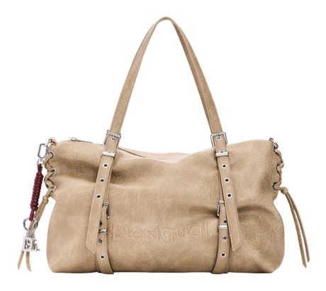 Desigual Half Logo Lanuza Shopper Beige Crude Desigual Half Logo Lanuza Shopper Beige Crude
