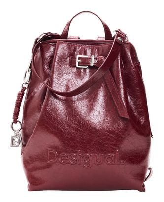 Desigual Half Logo Luena NF Backpack Red Desigual Half Logo Luena NF Backpack Red