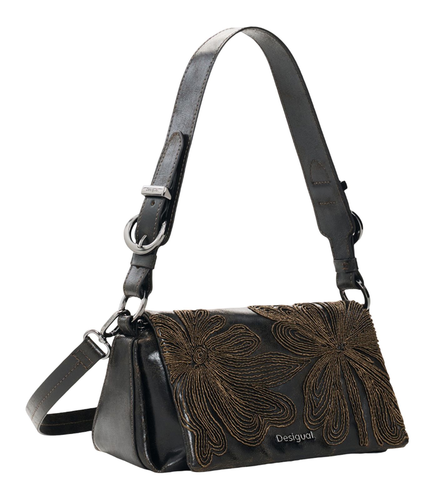 Desigual Mistral Naron Mini Crossbody Bag Chocolate Desigual Mistral Naron Mini Crossbody Bag Chocolate