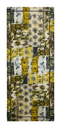Desigual Blossira Rectangle Foulard Military Green Desigual Blossira Rectangle Foulard Military Green