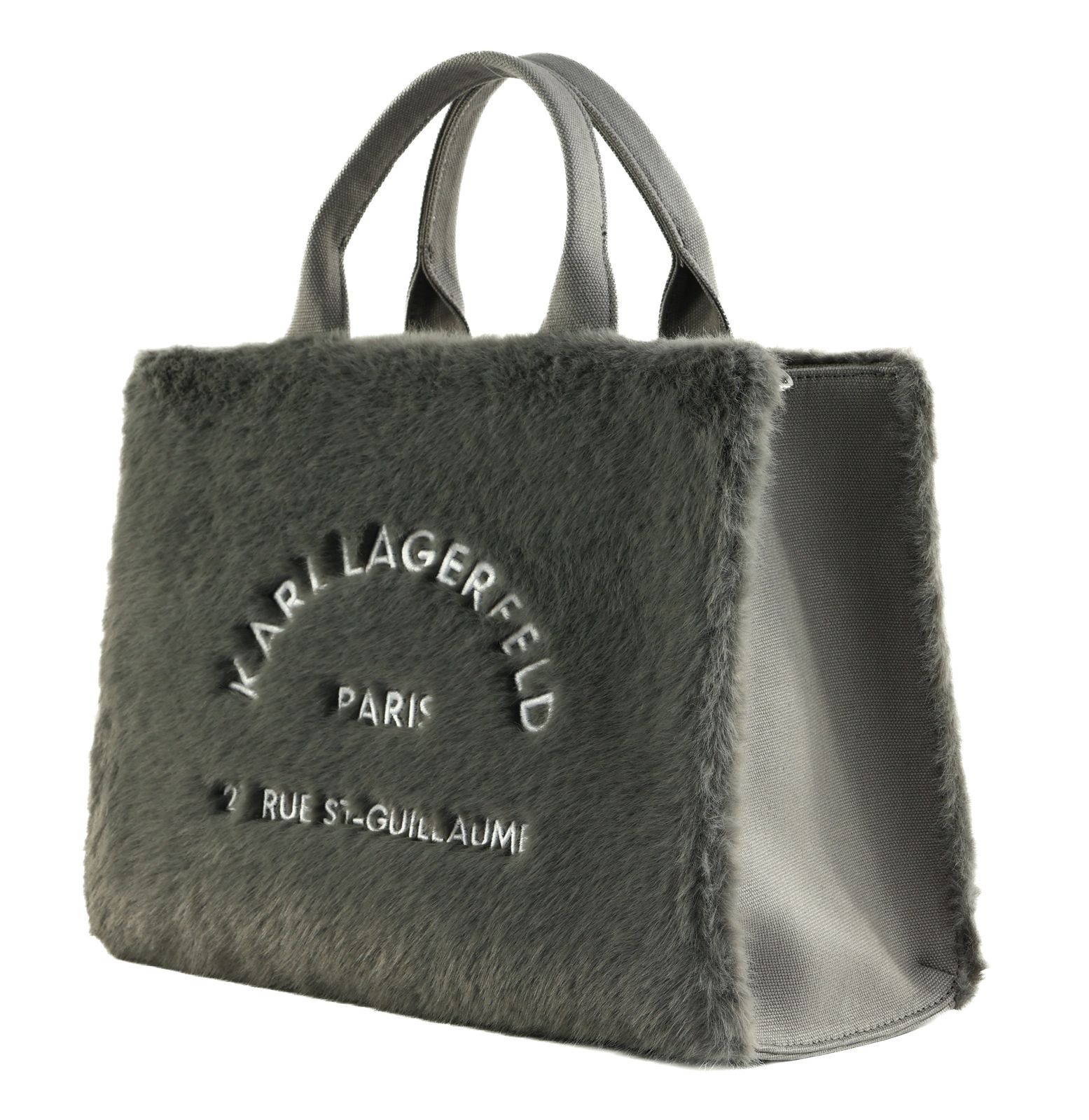 KARL LAGERFELD K / RSG Square Fur Tote M Ash Grey KARL LAGERFELD K / RSG Square Fur Tote M Ash Grey