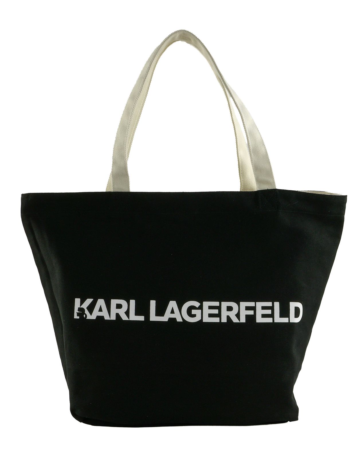KARL LAGERFELD Ikon Kc Sides Rev Shopper Black / White KARL LAGERFELD Ikon Kc Sides Rev Shopper Black / White