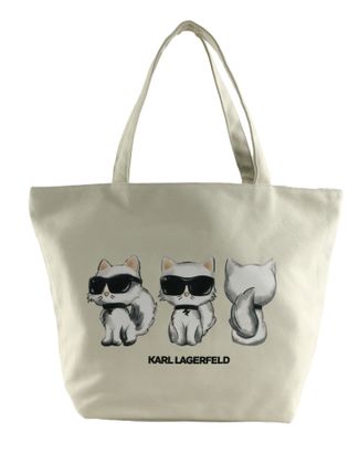 KARL LAGERFELD Ikon Kc Sides Rev Shopper Black / White KARL LAGERFELD Ikon Kc Sides Rev Shopper Black / White
