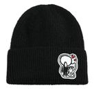 KARL LAGERFELD Ikon Furry Patch Beanie Black