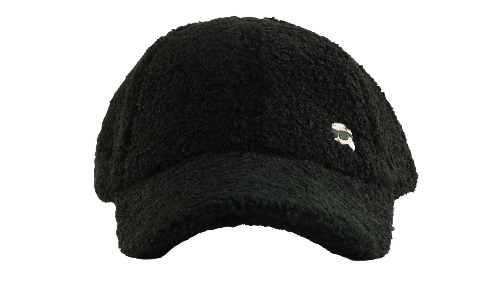 KARL LAGERFELD Ikon Shearling Karl Cap Black KARL LAGERFELD Ikon Shearling Karl Cap Black