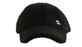 KARL LAGERFELD Ikon Shearling Karl Cap Black KARL LAGERFELD Ikon Shearling Karl Cap Black