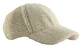 KARL LAGERFELD Ikon Shearling Choupette Cap Cream White