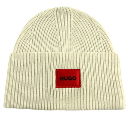 HUGO Saffa Beanie Open White