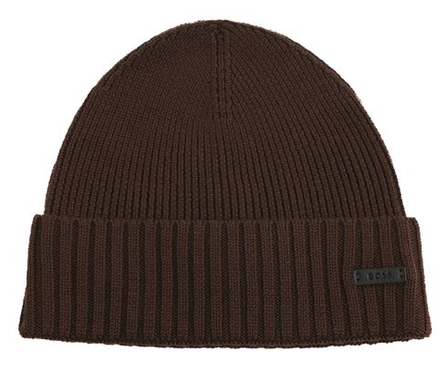 BOSS Fati Beanie Dark Brown BOSS Fati Beanie Dark Brown