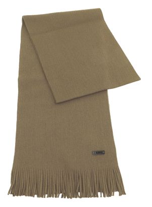 BOSS Albas Knitted Scarf Open Brown