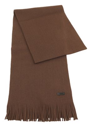 BOSS Albas Knitted Scarf Medium Brown