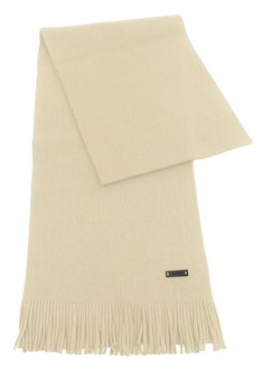 BOSS Albas Knitted Scarf Open White