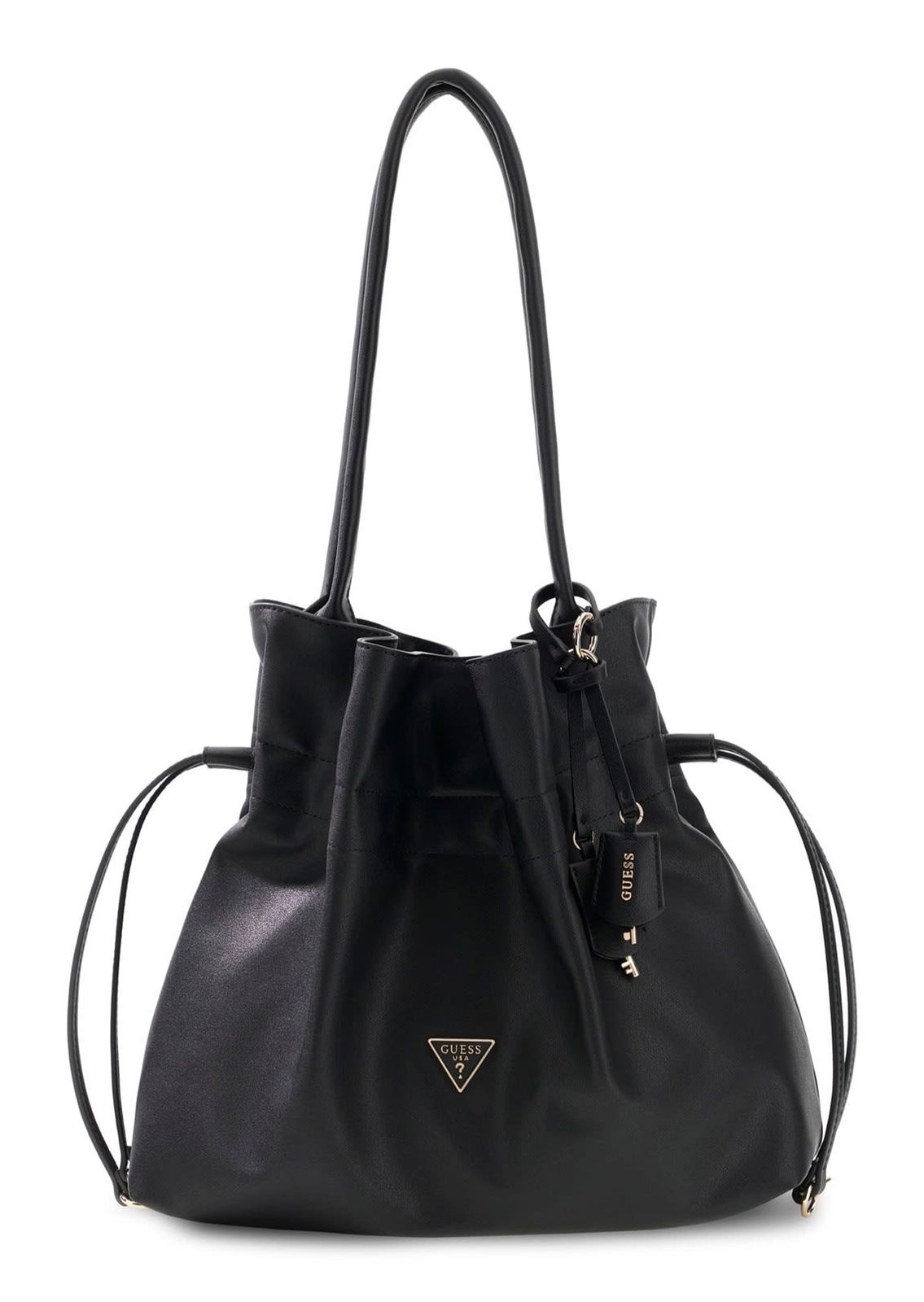 GUESS Karima Drawstring Tote Black
