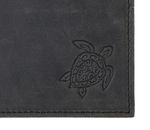 oxmox Leather RFID Protect Pocketbörse Turtle 2.0 Embossed Vintage Black