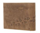 oxmox Leather RFID Protect Pocketbörse Footsteps 2.0 Embossed Vintage Light Brown