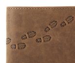 oxmox Leather RFID Protect Pocketbörse Footsteps 2.0 Embossed Vintage Light Brown