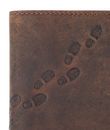 oxmox Leather RFID Protect Kombibörse Footsteps 2.0 Embossed Vintage Dark Brown oxmox Leather RFID Protect Kombibörse Footsteps 2.0 Embossed Vintage Dark Brown