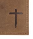 oxmox Leather RFID Protect Kombibörse Freedom Cross Embossed Vintage Light Brown