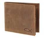Freedom Fish Embossed Vintage Light Brown Freedom Fish Embossed Vintage Light Brown