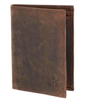 oxmox Leather RFID Protect Kombibörse Ox 2.0 Embossed Vintage Dark Brown