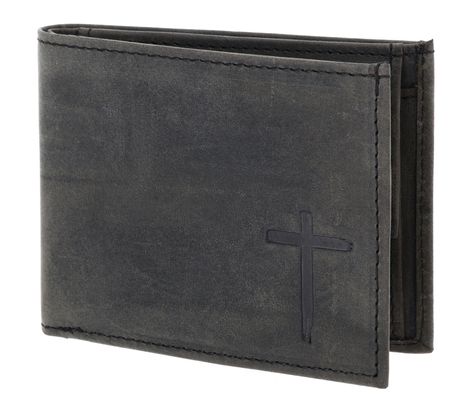 oxmox Leather RFID Protect Pocketbörse Freedom Cross Embossed Vintage Black oxmox Leather RFID Protect Pocketbörse Freedom Cross Embossed Vintage Black