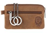 oxmox Leather Keyholder Freedom Lion Embossed Vintage Light Brown oxmox Leather Keyholder Freedom Lion Embossed Vintage Light Brown