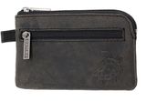 oxmox Leather Keyholder Turtle 2.0 Embossed Vintage Black