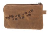 oxmox Leather Keyholder Footsteps 2.0 Embossed Vintage Light Brown