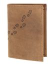 oxmox Leather RFID Protect Kombibörse Footsteps 2.0 Embossed Vintage Light Brown oxmox Leather RFID Protect Kombibörse Footsteps 2.0 Embossed Vintage Light Brown