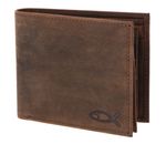 Freedom Fish Embossed Vintage Dark Brown