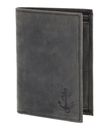 oxmox Leather RFID Protect Kombibörse Freedom Anchor Embossed Vintage Black oxmox Leather RFID Protect Kombibörse Freedom Anchor Embossed Vintage Black