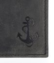 oxmox Leather RFID Protect Kombibörse Freedom Anchor Embossed Vintage Black oxmox Leather RFID Protect Kombibörse Freedom Anchor Embossed Vintage Black