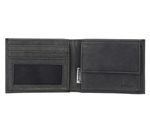 oxmox Leather RFID Protect Pocketbörse Footsteps 2.0 Embossed Vintage Black