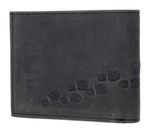 oxmox Leather RFID Protect Pocketbörse Footsteps 2.0 Embossed Vintage Black