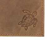 oxmox Leather RFID Protect Pocketbörse Turtle 2.0 Embossed Vintage Light Brown oxmox Leather RFID Protect Pocketbörse Turtle 2.0 Embossed Vintage Light Brown