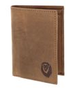 oxmox Leather RFID Protect Kombibörse Freedom Lion Embossed Vintage Light Brown