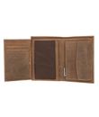 oxmox Leather RFID Protect Kombibörse Freedom Lion Embossed Vintage Light Brown