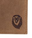 oxmox Leather RFID Protect Kombibörse Freedom Lion Embossed Vintage Light Brown