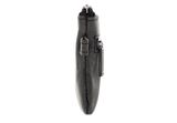 oxmox Leather Keyholder Freedom Fish Embossed Vintage Black