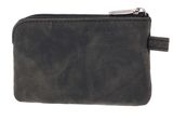 oxmox Leather Keyholder Freedom Fish Embossed Vintage Black