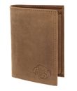 oxmox Leather RFID Protect Kombibörse Crab 2.0 Embossed Vintage Light Brown