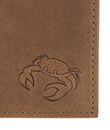 oxmox Leather RFID Protect Kombibörse Crab 2.0 Embossed Vintage Light Brown