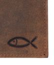 oxmox Leather RFID Protect Kombibörse Freedom Fish Embossed Vintage Dark Brown oxmox Leather RFID Protect Kombibörse Freedom Fish Embossed Vintage Dark Brown