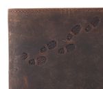 oxmox Leather RFID Protect Querscheinbörse Footsteps 2.0 Embossed Vintage Dark Brown oxmox Leather RFID Protect Querscheinbörse Footsteps 2.0 Embossed Vintage Dark Brown