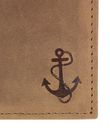 oxmox Leather RFID Protect Kombibörse Freedom Anchor Embossed Vintage Light Brown