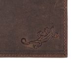 oxmox Leather RFID Protect Querscheinbörse Lizard 2.0 Embossed Vintage Dark Brown oxmox Leather RFID Protect Querscheinbörse Lizard 2.0 Embossed Vintage Dark Brown