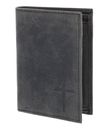 oxmox Leather RFID Protect Kombibörse Freedom Cross Embossed Vintage Black