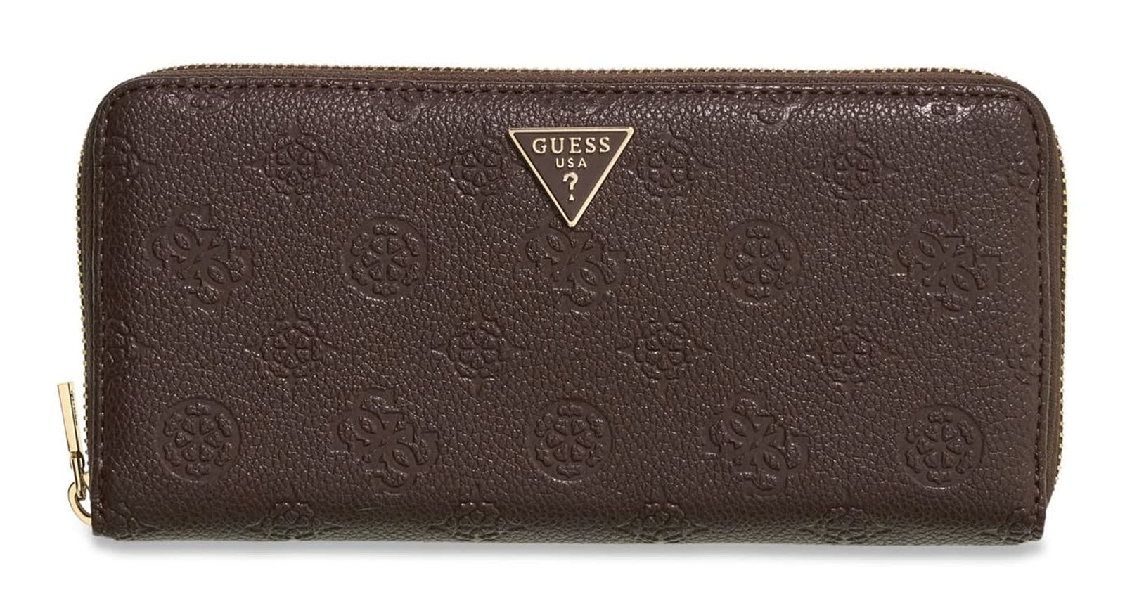 GUESS Blake SLG Zip Around Wallet L Brown Logo