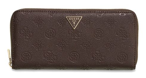 GUESS Blake SLG Zip Around Wallet L Brown Logo